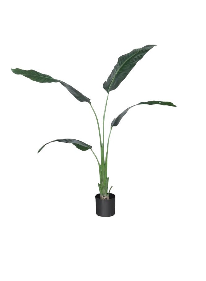 Generic Large Artificial Single pole Traveller's Palm Plant（）, Tall Potted Faux Plant for Indoor Decoration, Floor-standing Greenery for Living Room, Luxury Bionic Plant, Nordic Style Home Decor, Premium Artificial Green Plant  - Image 2
