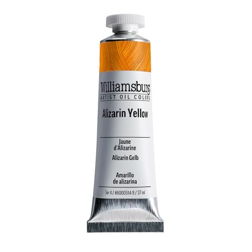 Williamsburg Artist Oil Colors by GOLDEN, Alizarin Yellow, 37 ml tube, Professional Oil Paint, Semi-Transparent - Image 1