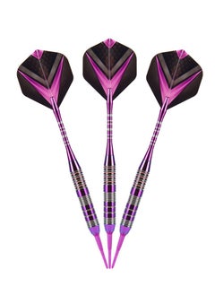 NIBEMINENT Tip Darts Set - Professional Soft Dart Set Colorful Tip for Dartboard with Iron Barrels and Extra Aluminum Shafts, Flights + Dart Tool + Gift Case  - Image 2