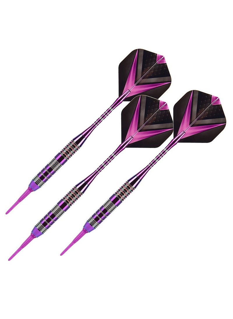 NIBEMINENT - Tip Darts Set - Professional Soft Dart Set Colorful Tip for Dartboard with Iron Barrels and Extra Aluminum Shafts, Flights + Dart Tool + Gift Case - Image 1