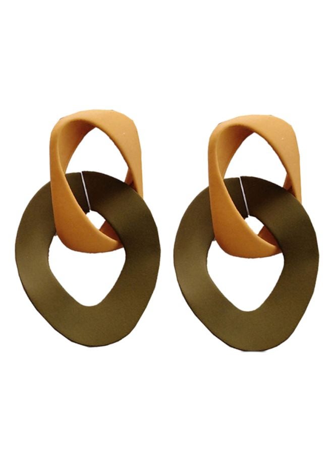 اليشمك أقراط متدلية بإبزيم وتصميم عصري - Image 1