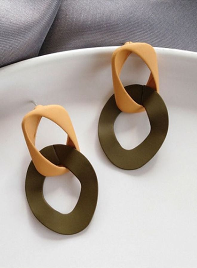 اليشمك أقراط متدلية بإبزيم وتصميم عصري - Image 2