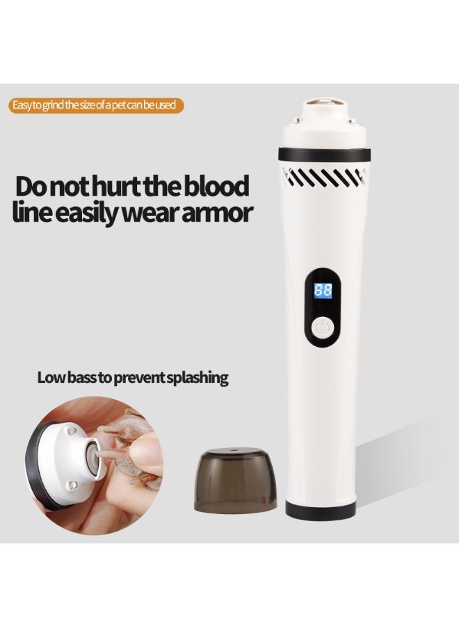 Pets Electric Nail Trimmer -Quiet Rechargeable Dog Cat Nail Trimmer with LED Light&3 Speed Modes -The lighting bloodline is cut like mud-Safe Diamond Wheel - Image 2