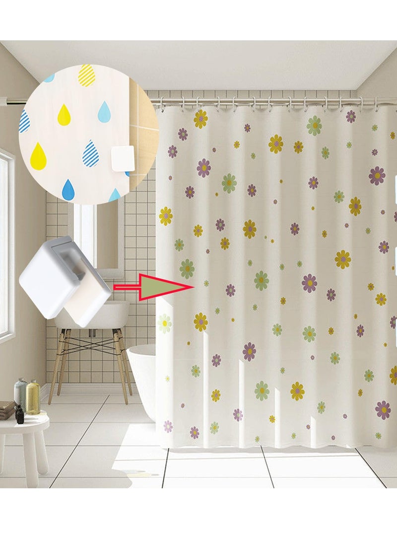 12 Self Adhesive Shower Curtain Clips for Indoor and Outdoor Use, Perfect for Home and Camper Decoration  - Image 4