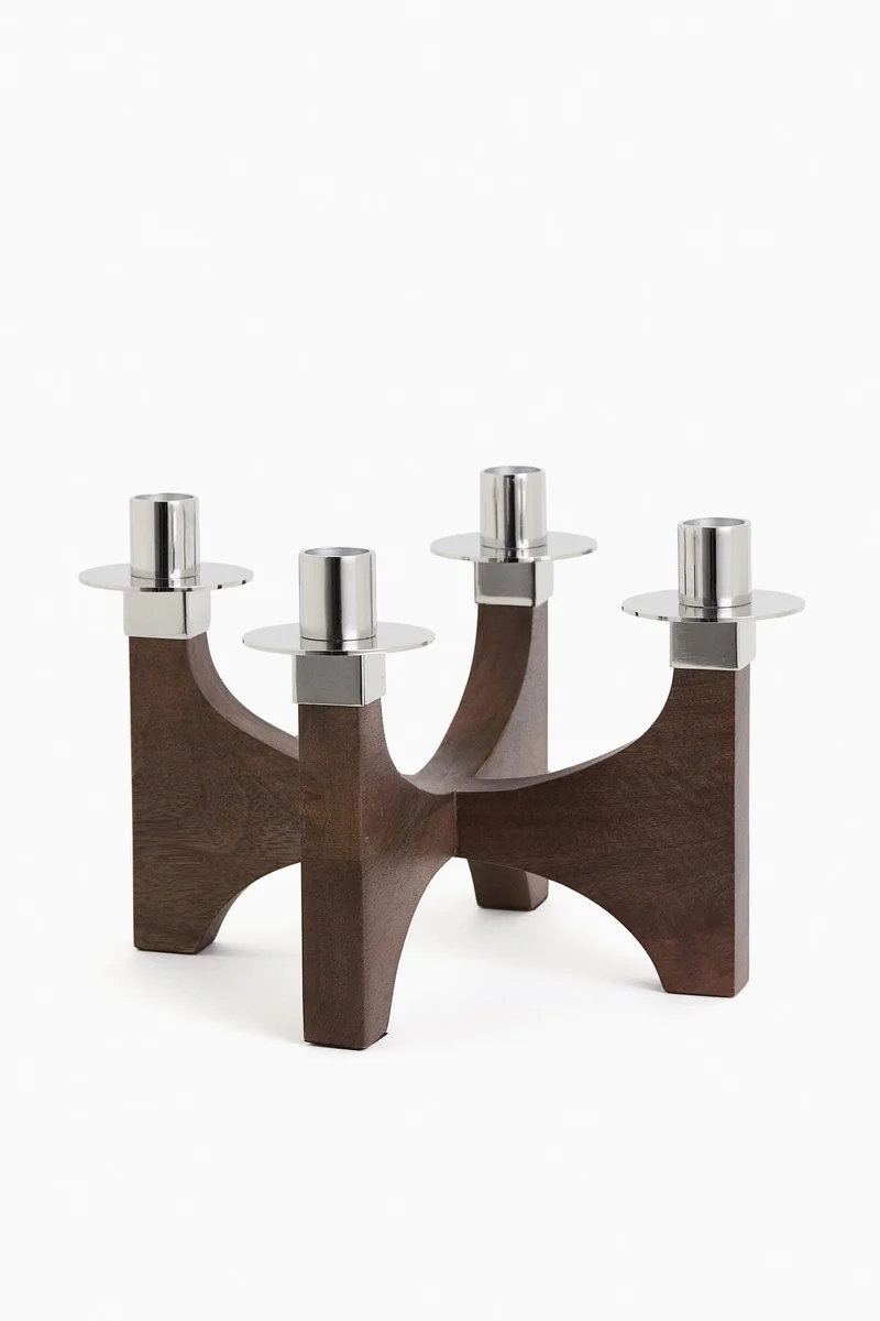 H&M Wooden candelabra