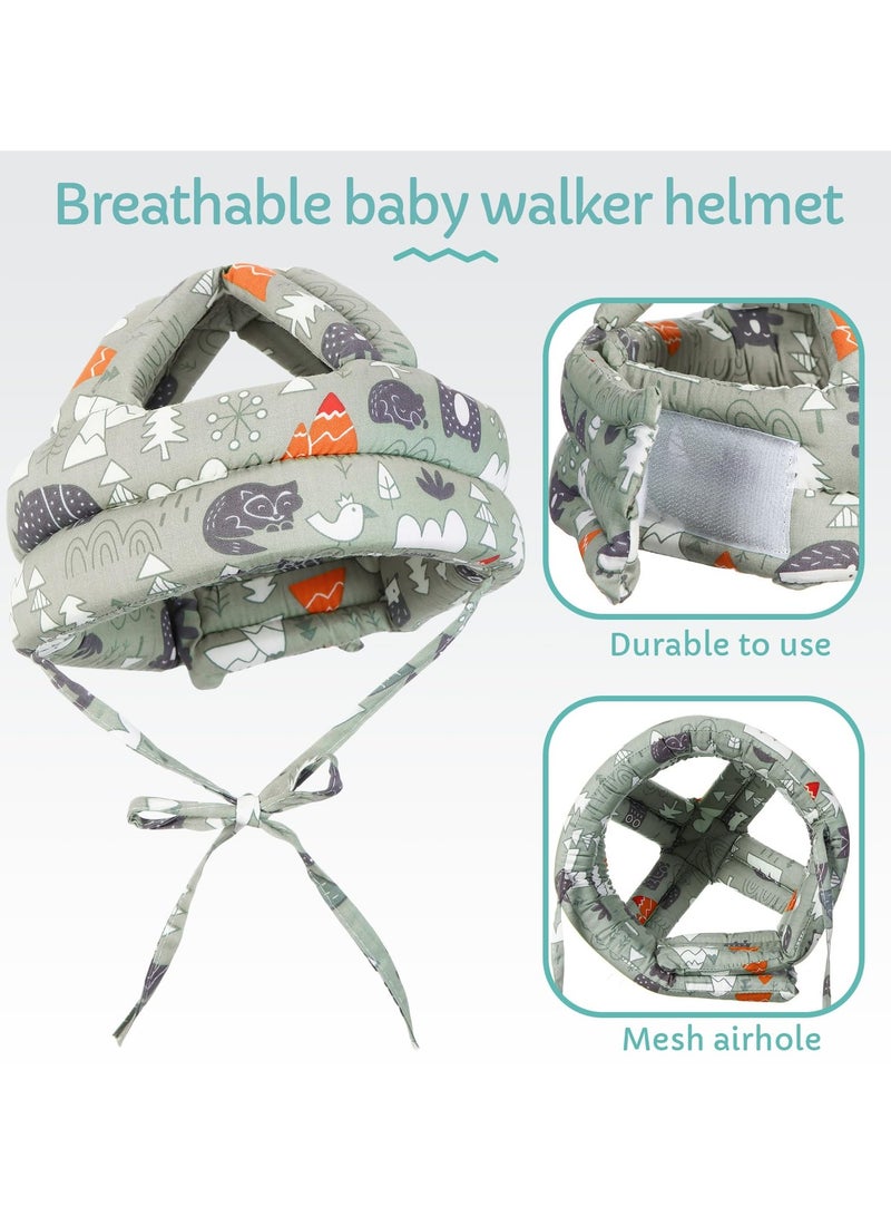 LEFAFA Baby Safety Helmet, 2 Pack Baby Head Protector with 2 Pairs Knee Pads, Adjustable Protective Cap Infant Baby Safety Headguard, No Bumps and Soft Cushion for Crawling Walking - Image 5
