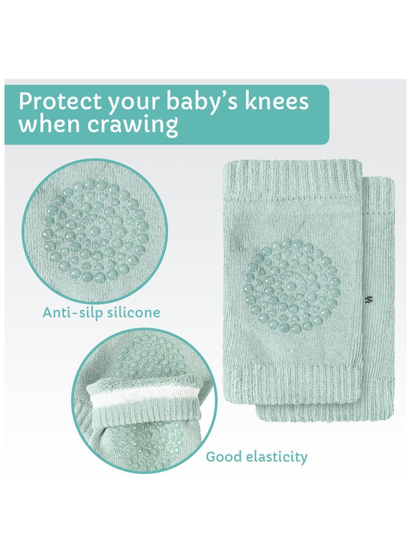 Baby Safety Helmet, 2 Pack Baby Head Protector with 2 Pairs Knee Pads, Adjustable Protective Cap Infant Baby Safety Headguard, No Bumps and Soft Cushion for Crawling Walking