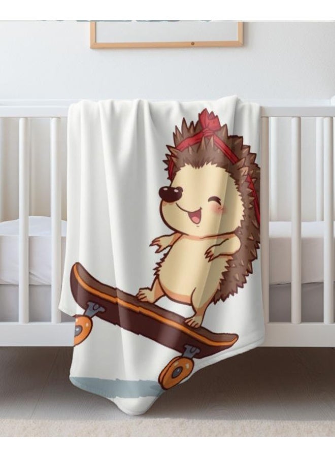 general Children's or student cartoon flannel thin blanket (warm and comfortable, suitable for sleep, games) 100cm*150cm - 510 - Image 1