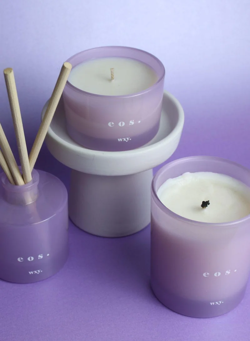 WXY Classic 3oz Candle - Eos - Orris Root and Amber- Glass base -premium scented candle -
