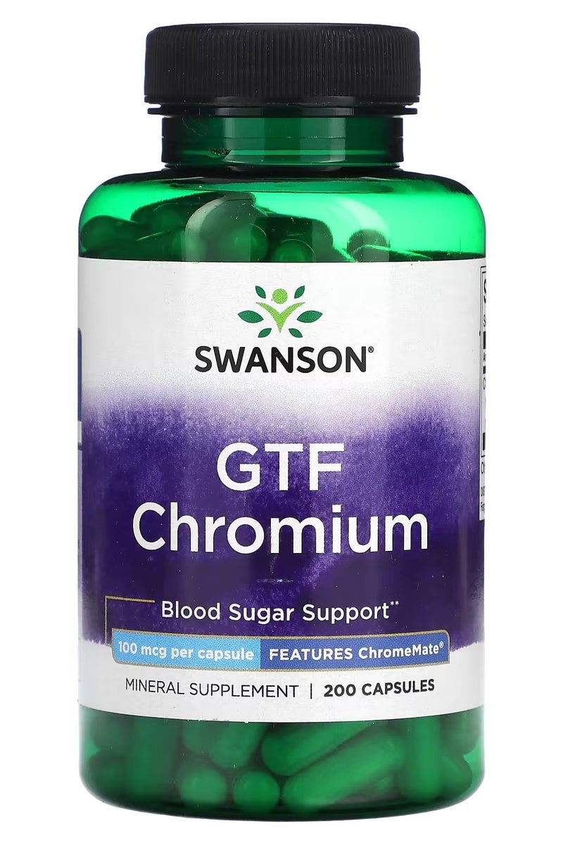 سوانسون، كروم جي تي إف، 100 ميكروغرام، 200 كبسولة