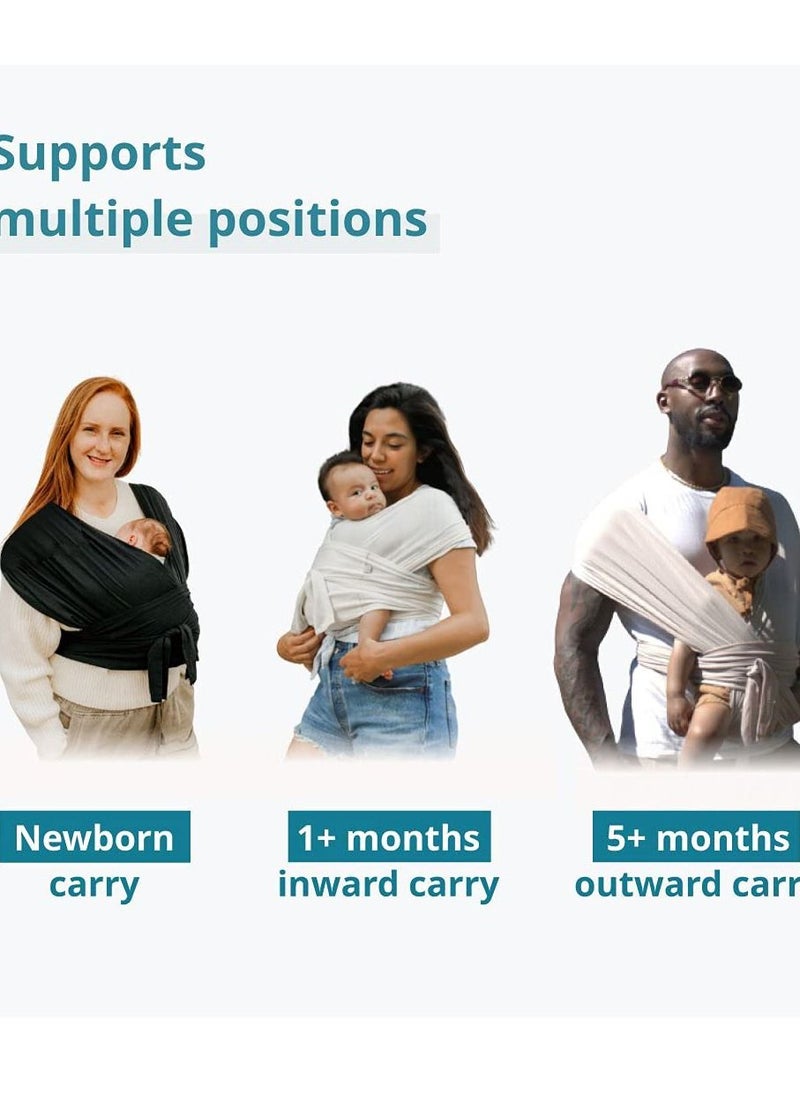 SYOSI - Baby Carrier Wrap Summer Mesh Breathable Easy to Wear Hands-Free Moisture Wicking Soft Ideal for Newborns and Kids Under 44lbs (Light blue) - Image 1