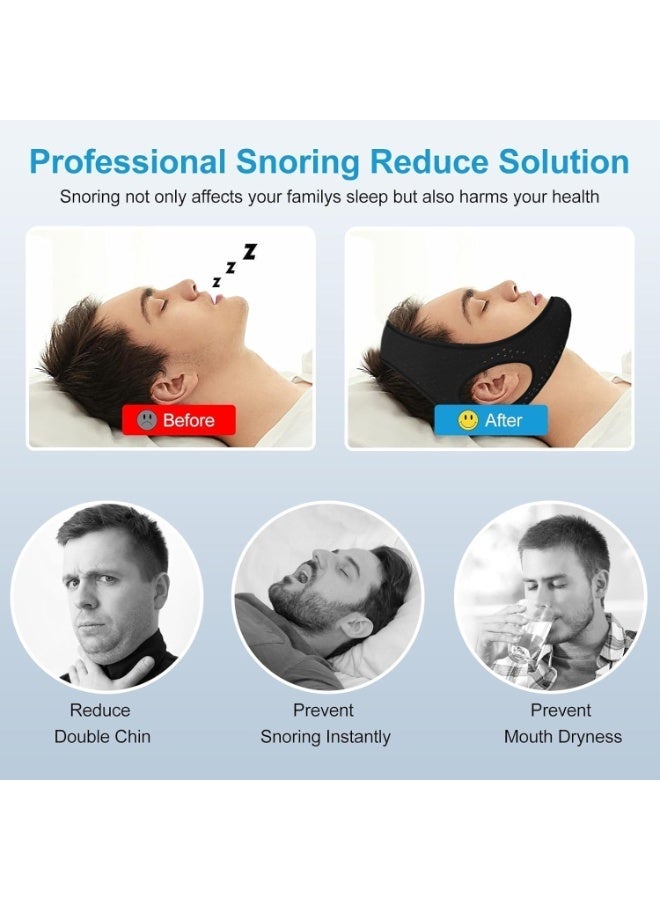 Anti Snoring Devices, Chin Strap for Sleeping, Adjustable Breathable Chin Strap for Men and Women - Image 2