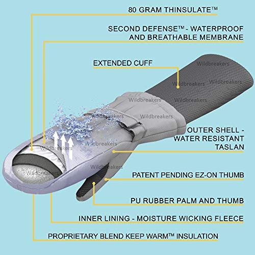 Zelda Matilda 100G 3M Thinsulate Children Toddlers & Baby Mittens Winter Waterproof Mittens - Image 2