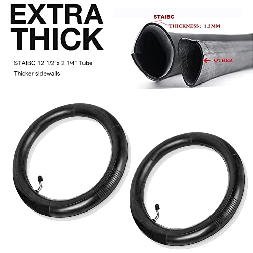 StaiBC 2-Pack 12.5 x 2.25 Scooter Tire Tubes 12 1/2 x2 1/4 CR202L-A60 Angled Valve Stem Heavy Duty 12" Bike Tubes Compatible with Most 12.5 X 1.75/2.25" 12 1/2 x2 1/4 Kid Bike Tubes/Scooter Inner Tubes - Image 5