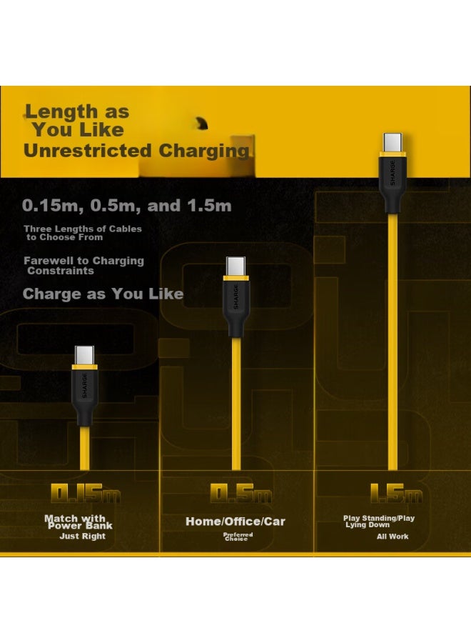 SHARGE Shanji 100w Charging Cable, Apple 16pd Fast Charging Type-c Data Cable, Skin-friendly, Suitable For Iphone 15, Huawei, Xiaomi 14, Meizu, Samsung, Oppo, Android Laptops, Ipad - Image 4