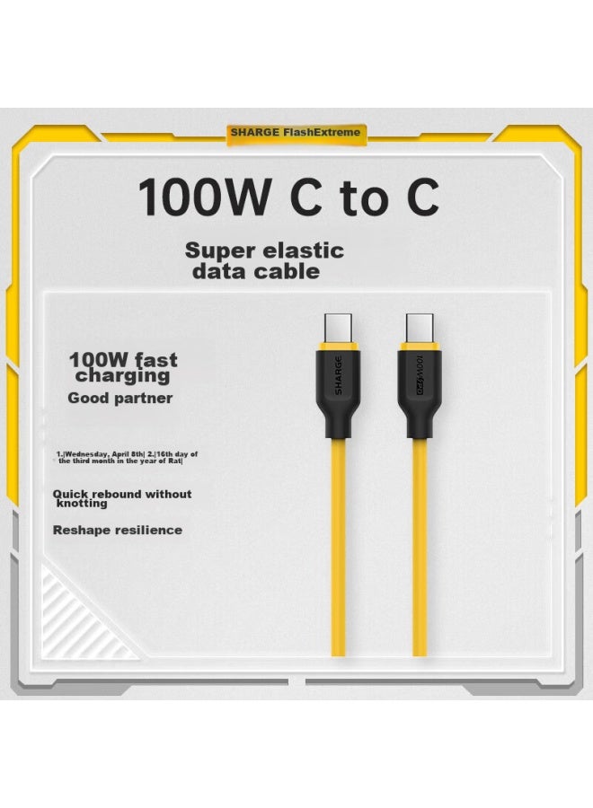 SHARGE Shanji 100w Charging Cable, Apple 16pd Fast Charging Type-c Data Cable, Skin-friendly, Suitable For Iphone 15, Huawei, Xiaomi 14, Meizu, Samsung, Oppo, Android Laptops, Ipad - Image 5