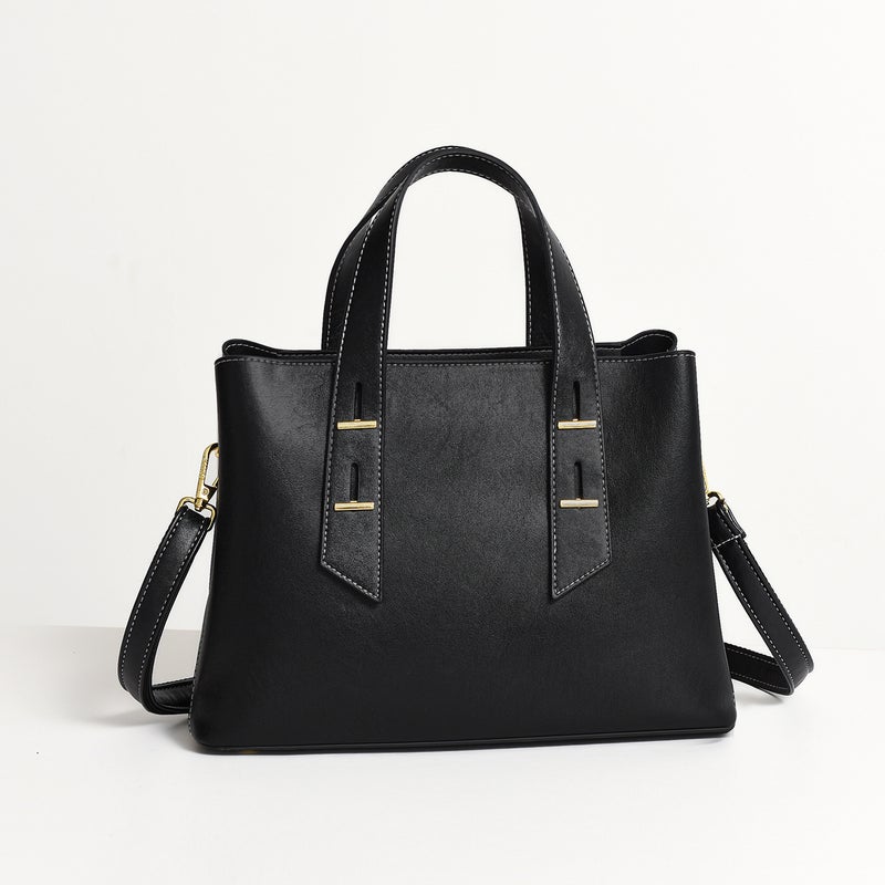 Large PU Tote Bag for Women, Simple Style - Image 4