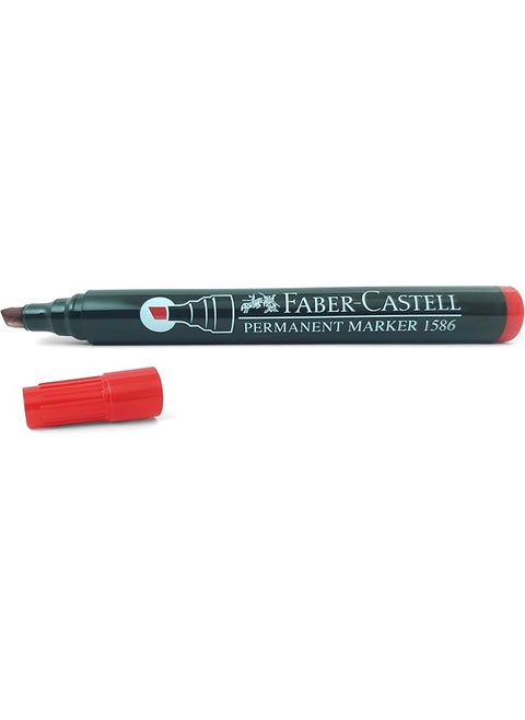 Permanent Markers Chisel Tip Color Red Box Of 12