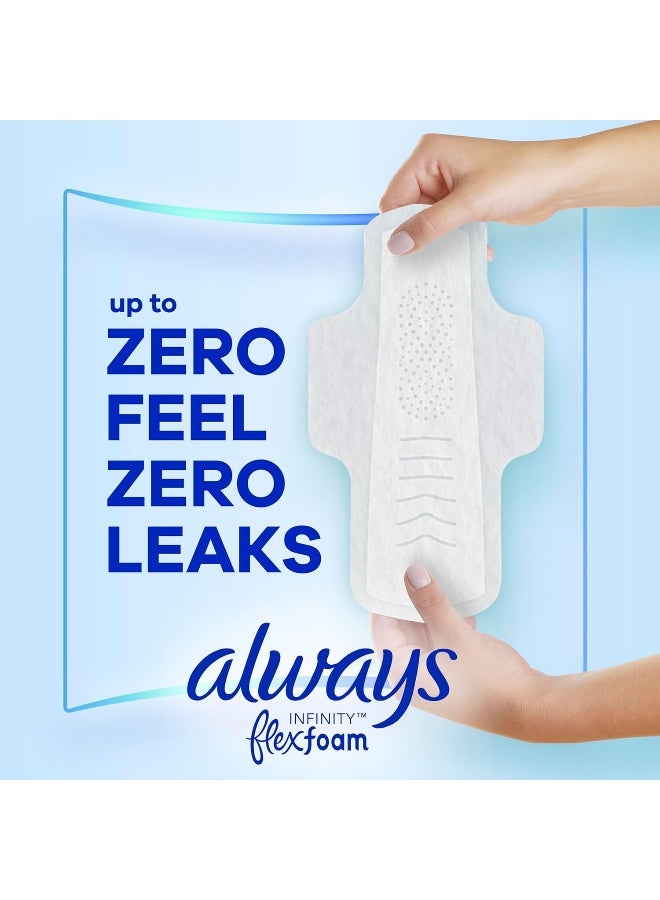 Always Infinity Feminine Pads For Women, Size 2 Heavy Flow Absorbency, Multipack, With Flexfoam, With Wings, Unscented, 32 Count x 3 Packs (96 Count total) - Image 2