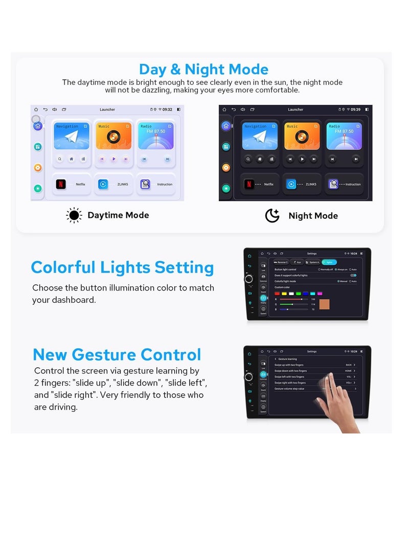 ستيريو سيارة لتويوتا كورولا 2017-2019 وحدة رأس أندرويد 12 راديو سيارة مقاس 9 بوصات، 4 جيجابايت + 64 جيجابايت مع CarPlay اللاسلكي وAndroid Auto، وصلة المرآة، مخرج HDMI، AM/FM، بلوتوث 5.0 (JY-TZ217N4) - Image 3