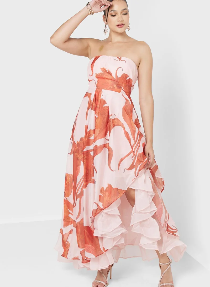 Femi9 Printed Side Slit Dress