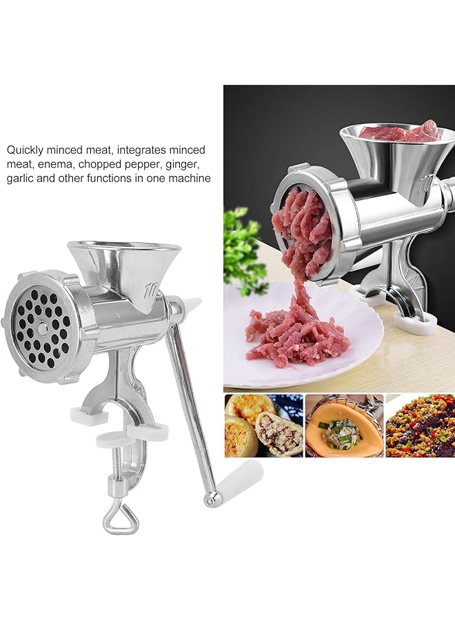 إيروريكس مفرمة لحم يدوية ومفرمة لحم وحشو نقانق من سبائك الألومنيوم الثقيلة ومفرمة لحم يدوية وماكينة مطبخ للحوم وحشو نقانق اللحوم بمقبض يدوي لملفات تعريف الارتباط الخاصة بالنقانق واللحوم - Image 2