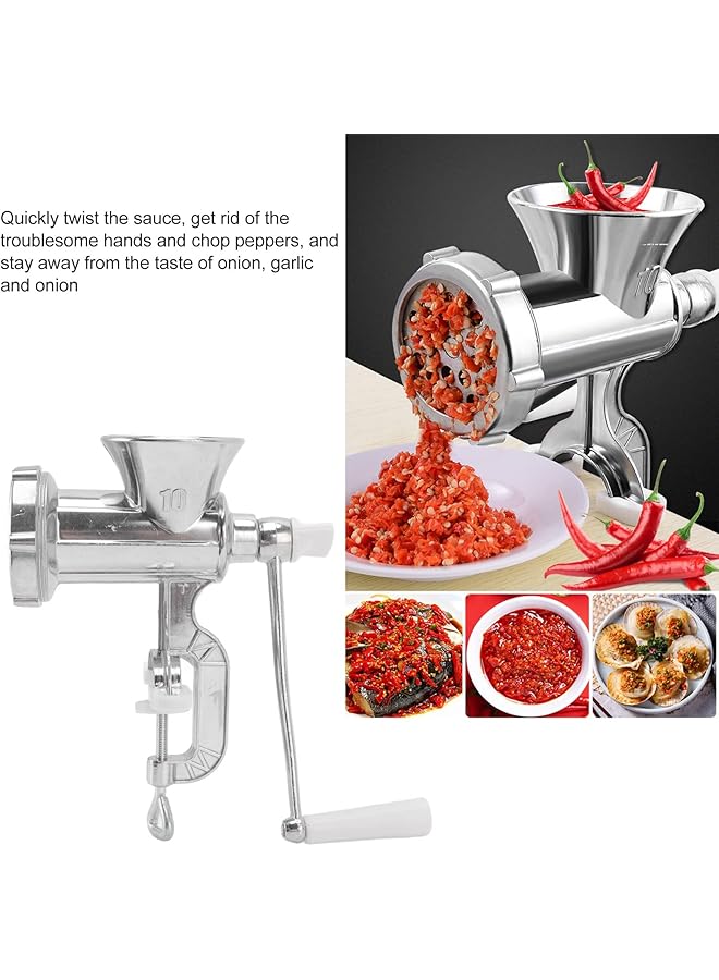 إيروريكس مفرمة لحم يدوية ومفرمة لحم وحشو نقانق من سبائك الألومنيوم الثقيلة ومفرمة لحم يدوية وماكينة مطبخ للحوم وحشو نقانق اللحوم بمقبض يدوي لملفات تعريف الارتباط الخاصة بالنقانق واللحوم - Image 4