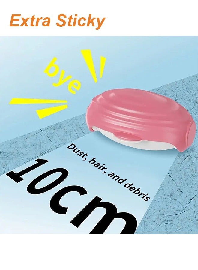 عام بكرة إزالة الوبر القابلة لإعادة الاستخدام لشعر الحيوانات الأليفة، قابلة للغسل أثناء السفر لإزالة شعر القطط والكلاب من الملابس والمغاسل، منظف لزج صغير، وردي - Image 2