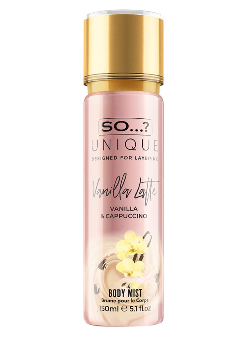 So..? Unique Vanilla Latte Body Mist 150Ml - Image 1