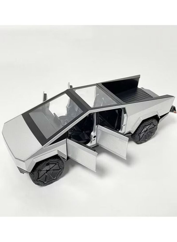 Dream Zone Tesla Cyber truck Pickup, 1:24 Scale Alloy Die cast Model Car - Image 2