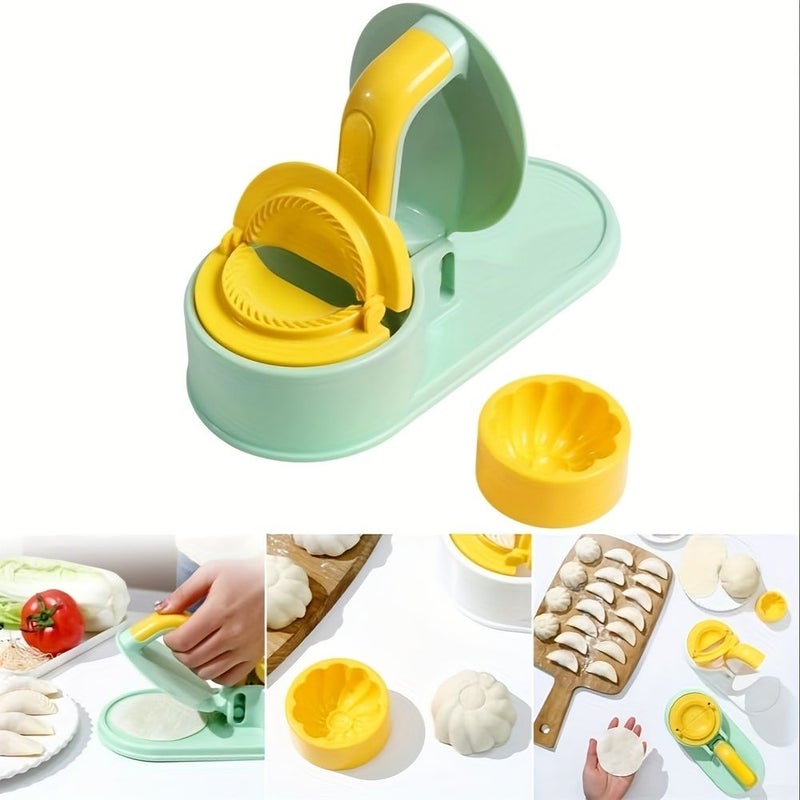 1pc Kitchen Dumpling Mold Tool Three In One Multipurpose Dumpling Maker With Pressure Protector Durable Simple Convenient Quick Molding Ideal Gift For Ramadan New Year Easter - Image 2