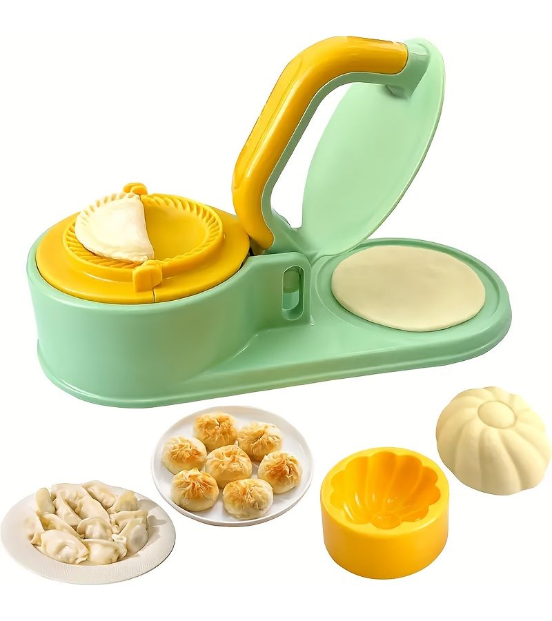 1pc Kitchen Dumpling Mold Tool Three In One Multipurpose Dumpling Maker With Pressure Protector Durable Simple Convenient Quick Molding Ideal Gift For Ramadan New Year Easter - Image 1