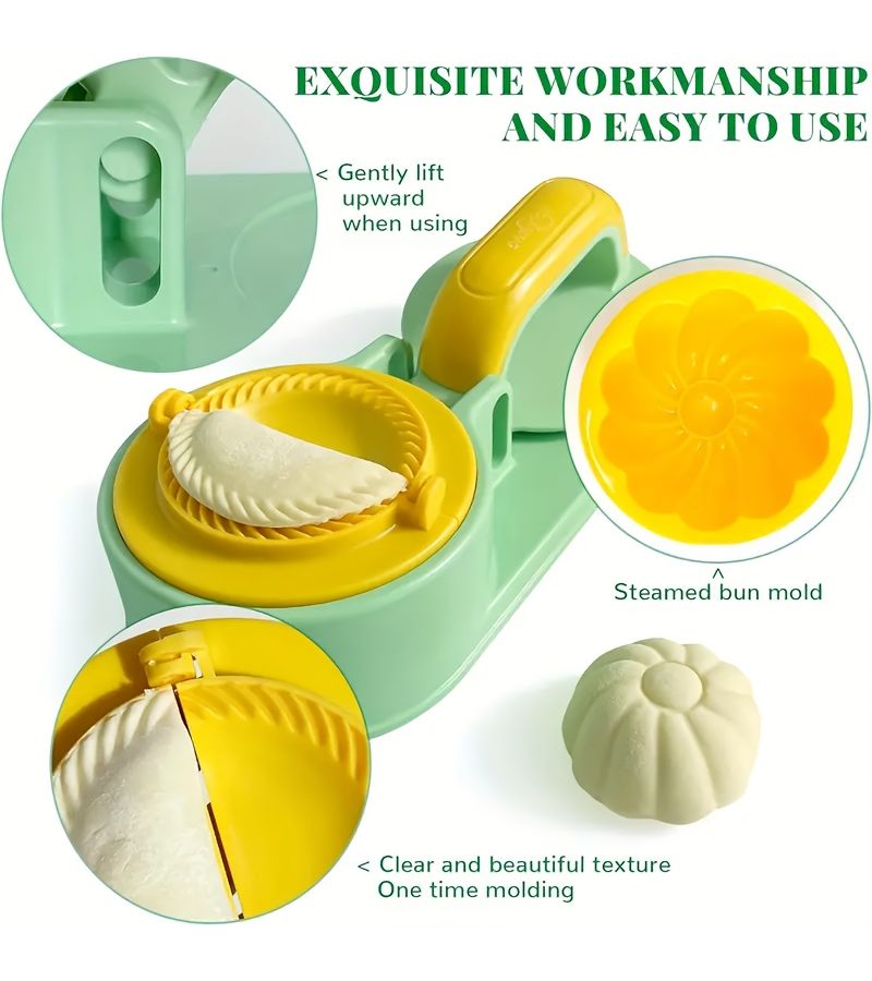 1pc Kitchen Dumpling Mold Tool Three In One Multipurpose Dumpling Maker With Pressure Protector Durable Simple Convenient Quick Molding Ideal Gift For Ramadan New Year Easter - Image 3