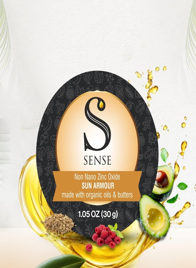 Ssense by Aish Sun Armour Natural Sunscreen Cream-30g SPF Protection | Shea Butter, Kokum Butter, Zinc Oxide, Raspberry Oil | Organic Sunblock for Face & Body | Safe Kids & Sensitive Skin - Image 1