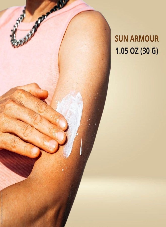 Ssense by Aish Sun Armour Natural Sunscreen Cream-30g SPF Protection | Shea Butter, Kokum Butter, Zinc Oxide, Raspberry Oil | Organic Sunblock for Face & Body | Safe Kids & Sensitive Skin - Image 5