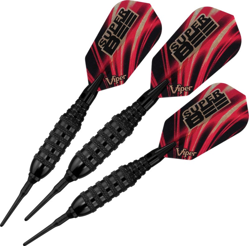 Viper Super Bee Soft Tip Darts: Black Coated Brass, 16 Grams - Image 1