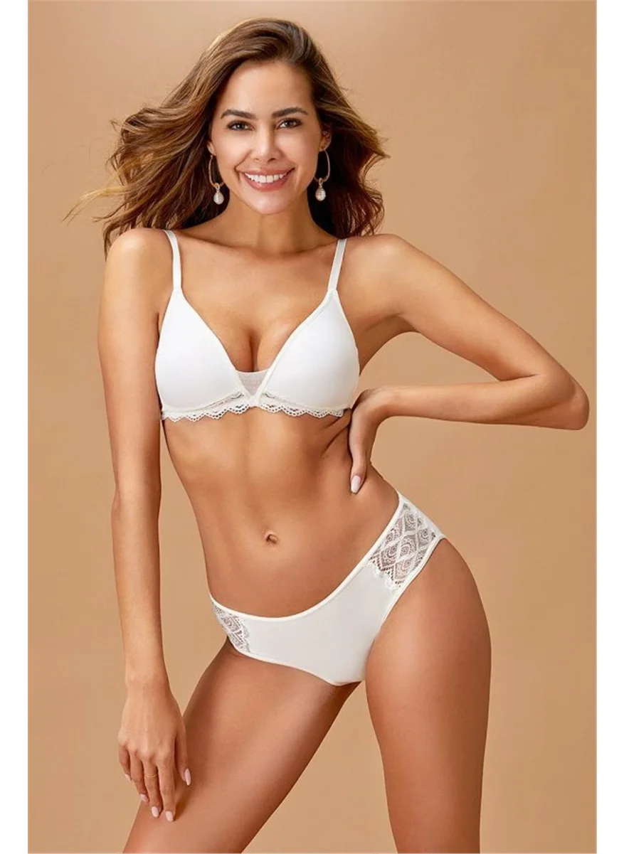 نورتيكس 4437 Padded Bra Panty Set-Ecru