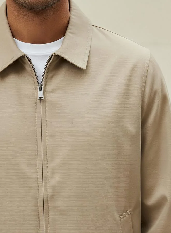 Splash FAV BEIGE Men Regular Fit Collared Jacket for Men | Best Price UAE