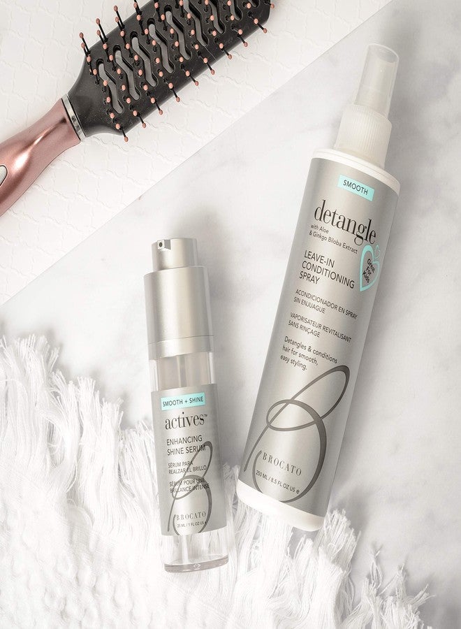 Brocato Actives Enhancing Shine Serum: Anti Frizz Smoothing Treatment for Damaged Hair - Leave In Product with Natural Oil to Repair / Control Dry, Frizzy Locks from Straightening and Hot Tools - 1 Oz - Image 3