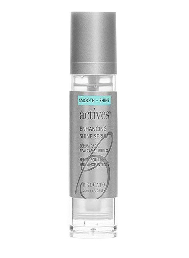 Brocato Actives Enhancing Shine Serum: Anti Frizz Smoothing Treatment for Damaged Hair - Leave In Product with Natural Oil to Repair / Control Dry, Frizzy Locks from Straightening and Hot Tools - 1 Oz - Image 1