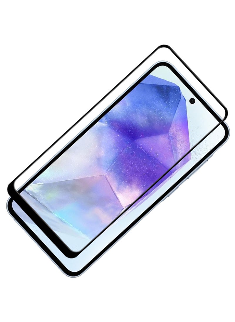 ACLIX Antistatic ESD Dustproof Premium Quality High Definition Tempered Glass Screen Protector Designed For Samsung Galaxy A55 - Image 1