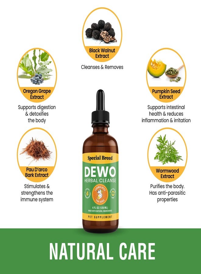 Special Breed Natural Intestinal Defense for Dogs, Herbal Cleanse with Wormwood, Black Walnut - Digestive Support Promotes Gut Health & Flora Balance, Advanced Broad Spectrum Formula - Made in The USA, 4oz - Image 3