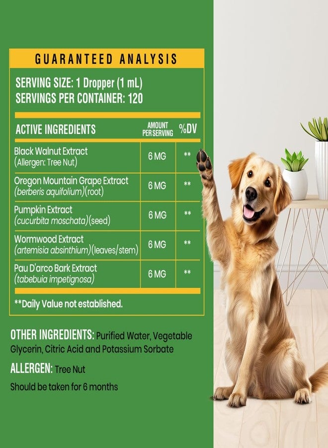 Special Breed Natural Intestinal Defense for Dogs, Herbal Cleanse with Wormwood, Black Walnut - Digestive Support Promotes Gut Health & Flora Balance, Advanced Broad Spectrum Formula - Made in The USA, 4oz - Image 4