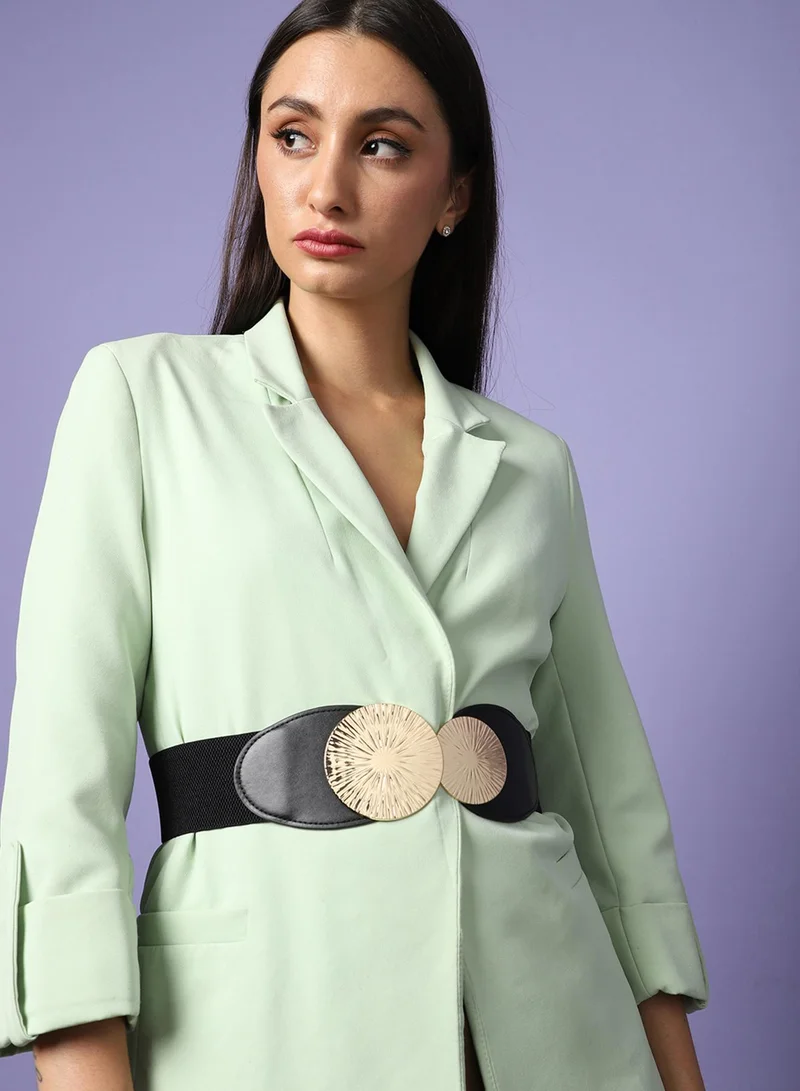 صوص هاوت حزام خصر أسود سادة