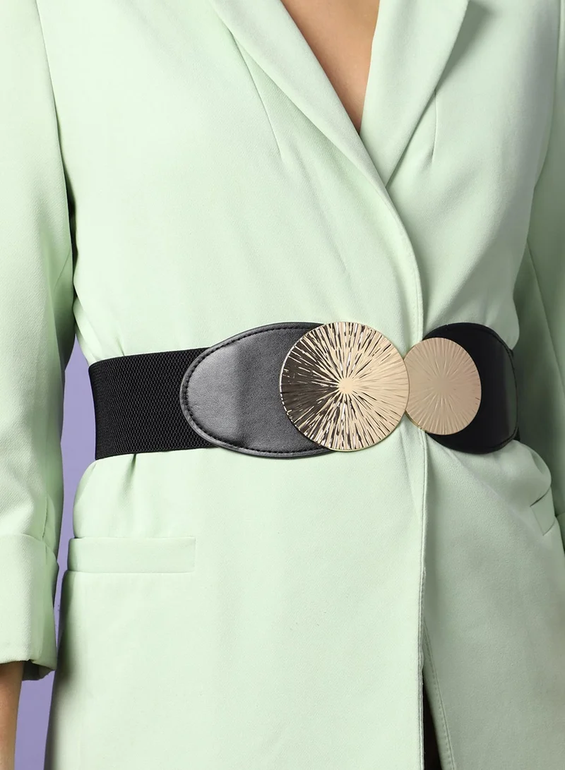 Haute Sauce  Black Solid Waist Belt for Women | Best Price UAE