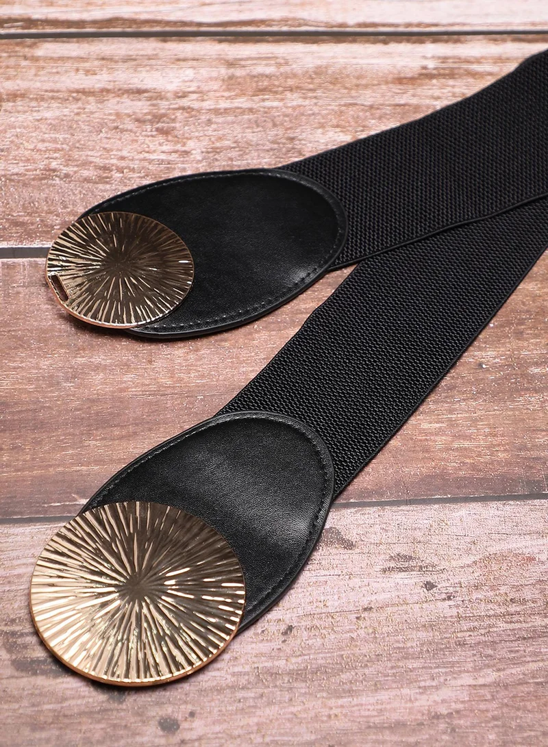 Haute Sauce  Black Solid Waist Belt for Women | Best Price UAE