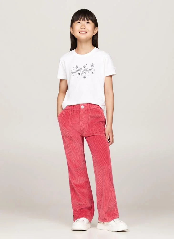تومي هيلفيغر Youth Logo Crew Neck T-Shirt