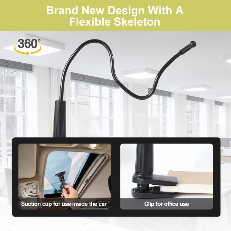 CKAGF Office Desk Shade and Cubicle Shade: Blocks Light, Glare, and Disturbances. Professional, Adjustable Working Office Cubicle Accessories. Black - Image 5