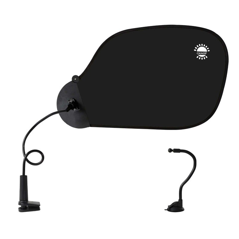 CKAGF Office Desk Shade and Cubicle Shade: Blocks Light, Glare, and Disturbances. Professional, Adjustable Working Office Cubicle Accessories. Black - Image 1