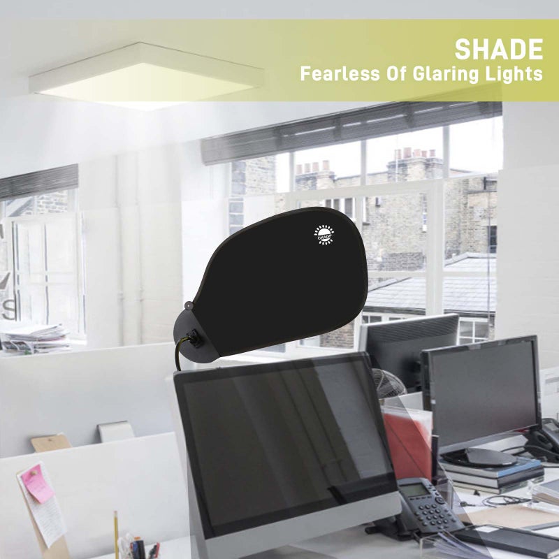 CKAGF Office Desk Shade and Cubicle Shade: Blocks Light, Glare, and Disturbances. Professional, Adjustable Working Office Cubicle Accessories. Black - Image 3